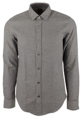 Hugo Boss Men's Ronni Plaid Slim Fit Long Sleeve Shirt Medium Dark Blue